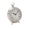 6" Silver Stainless Steel & Aluminum Round Clock